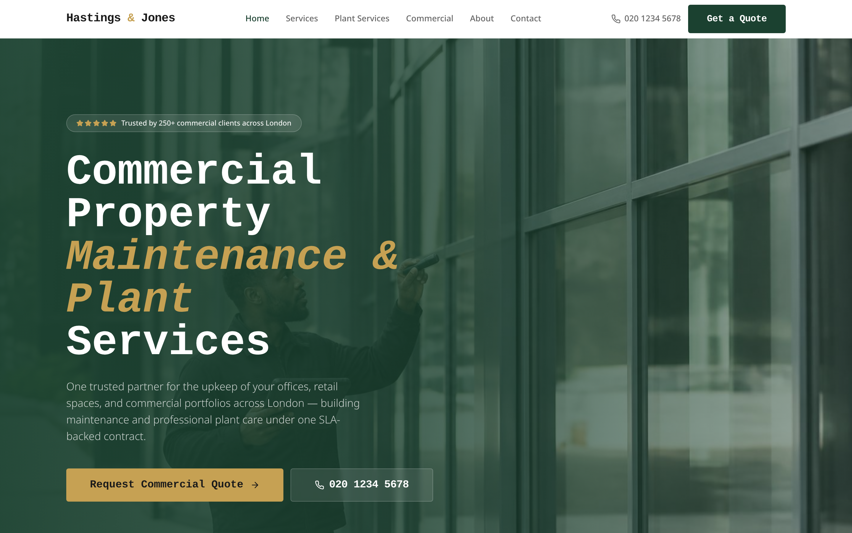 Hastings & Jones website preview